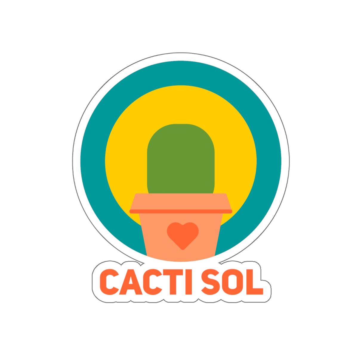 Cacti Sol Logo Sticker