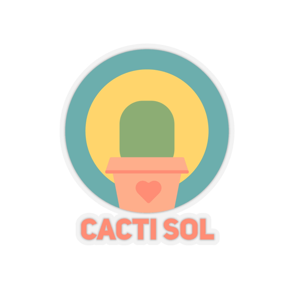 Cacti Sol Logo Sticker